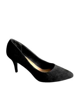 STEVE MADDEN Black Suede Pointy Toe High Heel Pumps 7.5
